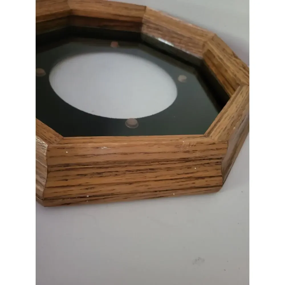VTG Lynette Decor Elegant Wall Mount Oak Wood Plate Frame w/Glass 12